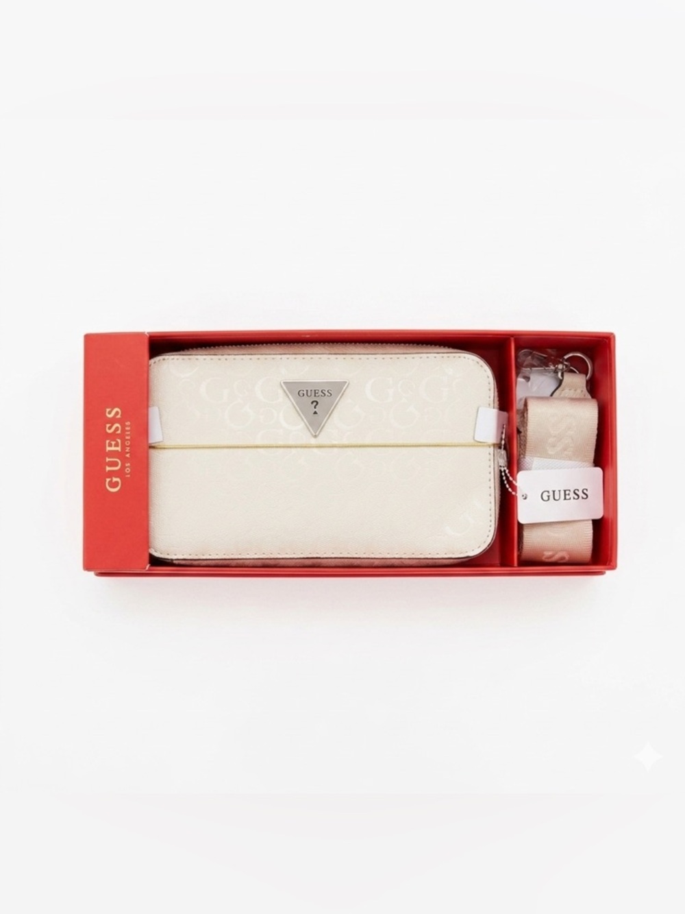 Guess Ivory La Rosa Mini Crossbody Bag NEW IN BOX